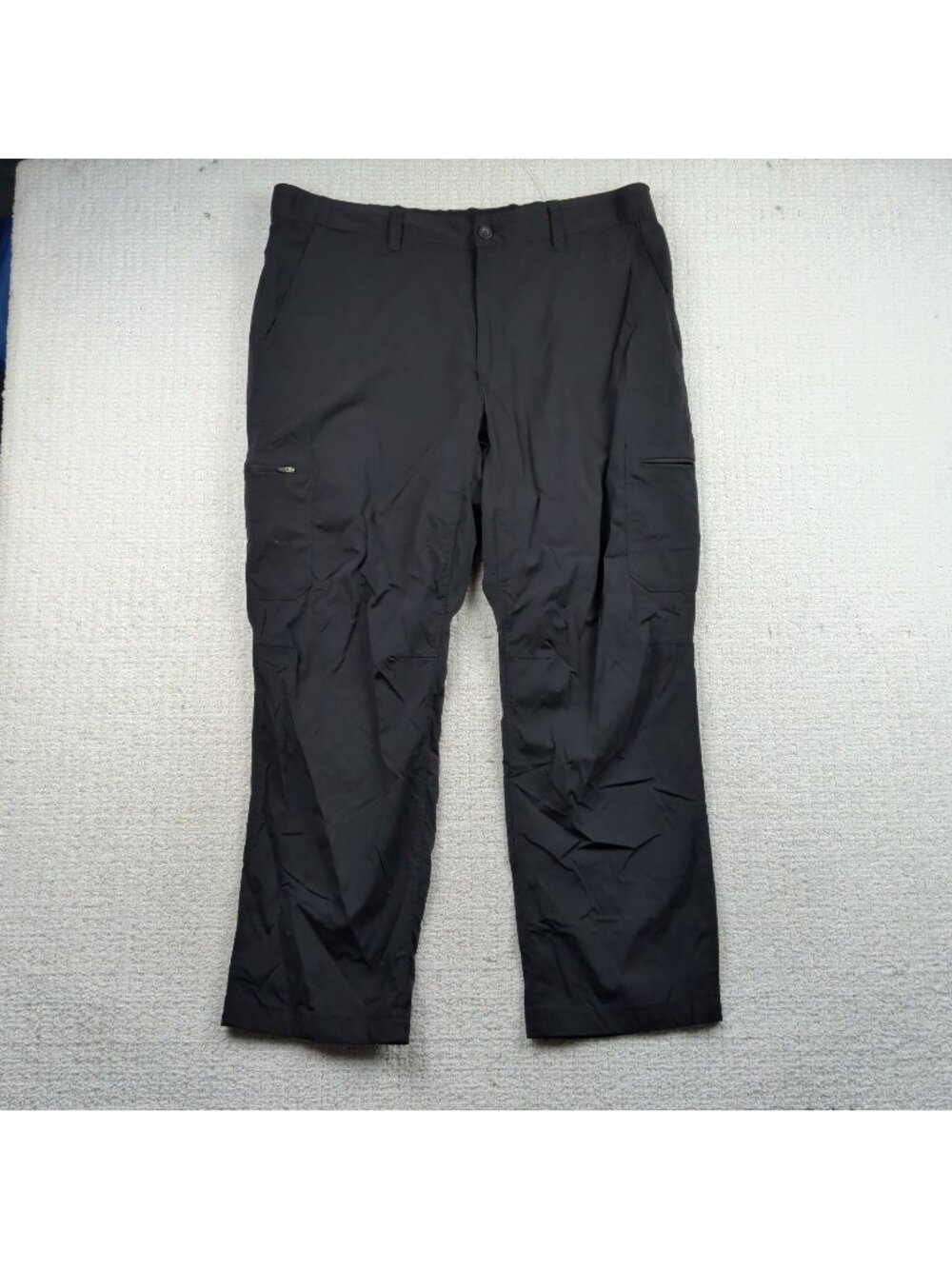 Tilley Cargo Pants Mens 40 x 30 Utility Straight Stretch Hike / Fishing Black
